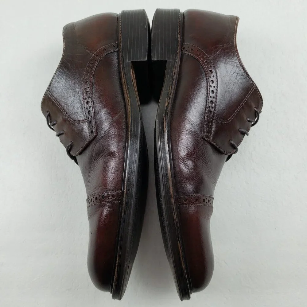 Mark Nason X Skechers Oxford Shoe Mens 10 Brown Leather Lace Up Cap Toe Dress